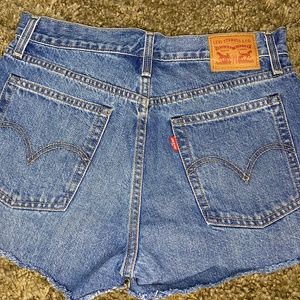 LEVI'S Cutoff High Rise Denim Shorts